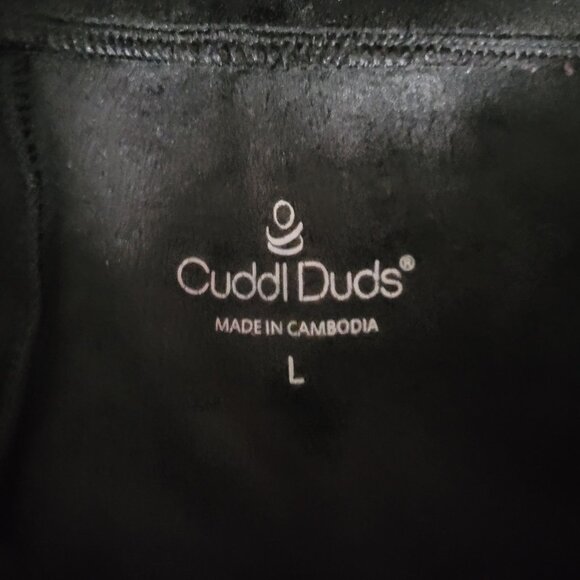 Cuddl Duds Black Velour Pants Size Large 29" inseam - Picture 3 of 5